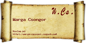 Warga Csongor névjegykártya